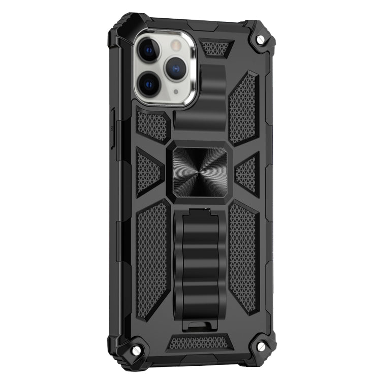 For iPhone 12 Pro Max Armor Shockproof TPU + PC Magnetic Protective Case with Holder(Black) by buy2fix