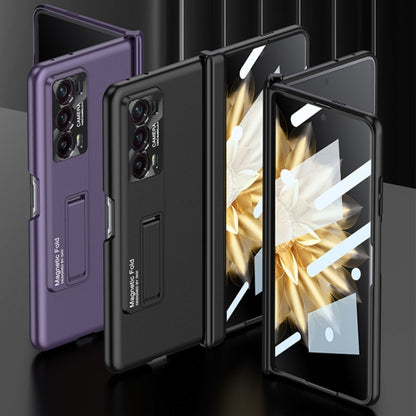 For Honor Magic V2 GKK Integrated Magnetic Folding Hinge All-inclusive Phone Case(Purple) by GKK