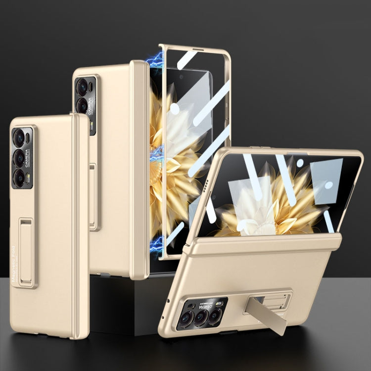 For Honor Magic V2 GKK Integrated Magnetic Folding Hinge All-inclusive Phone Case(Gold) by GKK