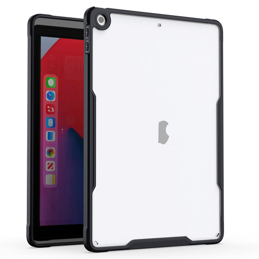 For iPad 10.2 2021 / 2020 / 2019 Armor Clear Acrylic Hybrid TPU Tablet Case(Black) by buy2fix