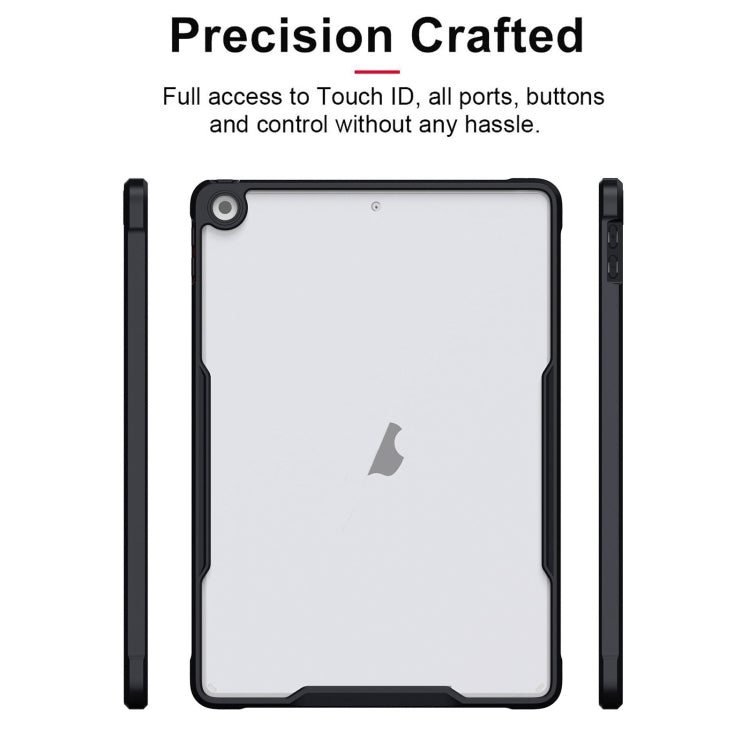 For iPad 10.2 2021 / 2020 / 2019 Armor Clear Acrylic Hybrid TPU Tablet Case(Black) by buy2fix