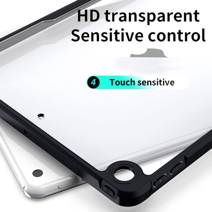 For iPad 10.2 2021 / 2020 / 2019 Armor Clear Acrylic Hybrid TPU Tablet Case(Black) by buy2fix