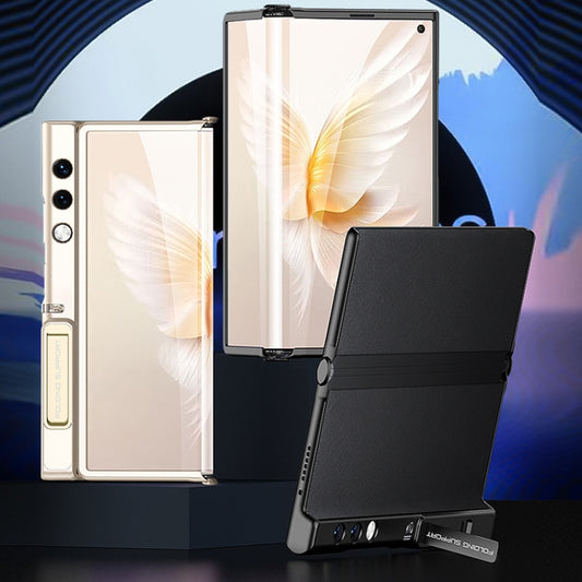 For Honor V Purse GKK Ultra-thin Full Coverage Shockproof Phone Case with Holder(Gold) by buy2fix