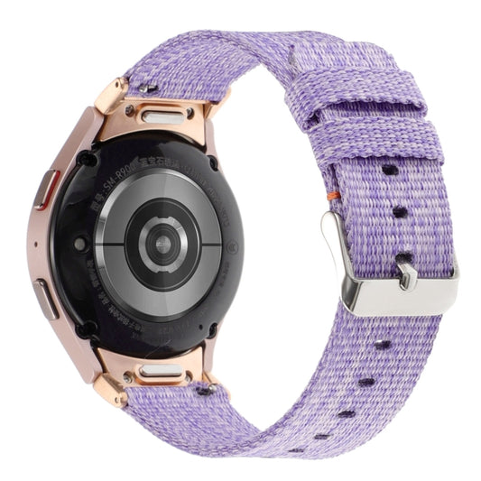 For Samsung Galaxy Watch6/6 Classic/5/5 Pro Nylon Canvas Watch Band(Lavender Purple) by buy2fix