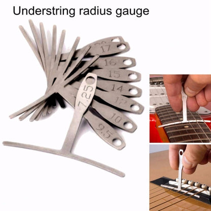 9 in 1 Guitar T-shaped ruler Neck Fingerboard Frets Radian, String Yard Radian Adjustable Measuring Caliper - Guitar Tuner Accessories by buy2fix | Online Shopping UK | buy2fix