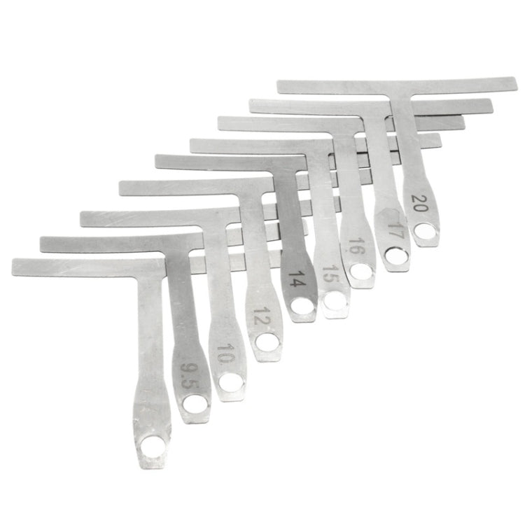 9 in 1 Guitar T-shaped ruler Neck Fingerboard Frets Radian, String Yard Radian Adjustable Measuring Caliper - Guitar Tuner Accessories by buy2fix | Online Shopping UK | buy2fix