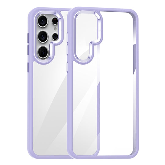 For Samsung Galaxy S24 Ultra 5G Anti-fingerprint Highly Transparent PC Phone Case(Purple)
