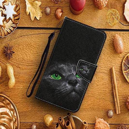 For Xiaomi Redmi Note 13 Pro 5G Colored Drawing Pattern Leather Phone Case(Black Cat) by buy2fix