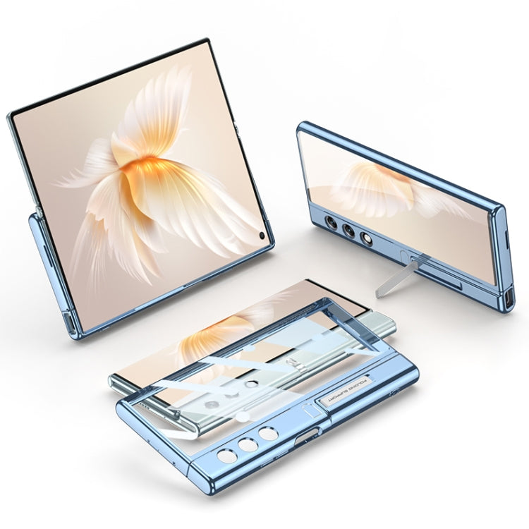 For Honor V Purse GKK Integrated Flip Electroplating TPU Case with Holder(Blue) by GKK