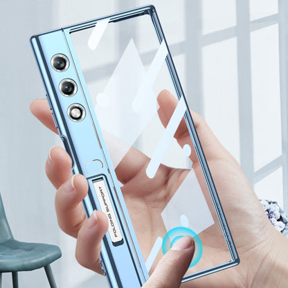 For Honor V Purse GKK Integrated Flip Electroplating TPU Case with Holder(Blue) by GKK