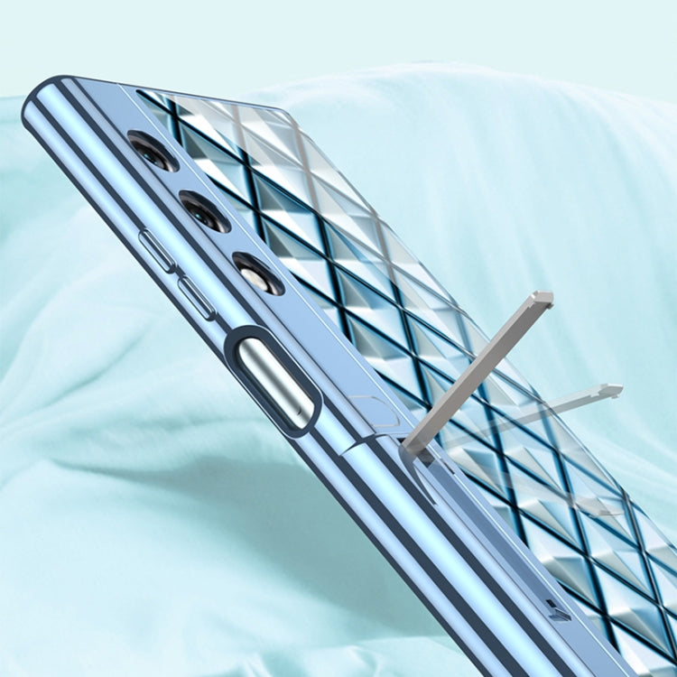 For Honor V Purse GKK Integrated Flip Electroplating TPU Case with Holder(Blue) by GKK