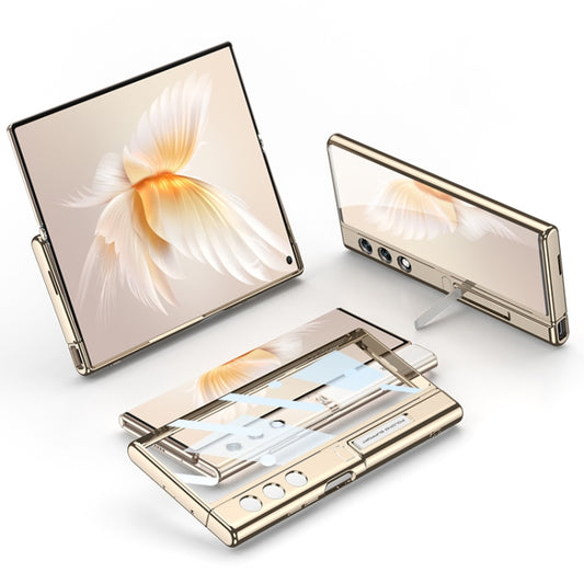 For Honor V Purse GKK Integrated Flip Electroplating TPU Case with Holder(Gold) by GKK