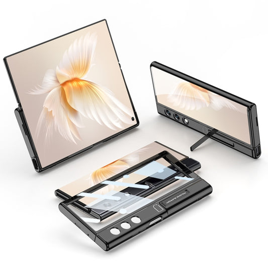 For Honor V Purse GKK Integrated Flip Electroplating TPU Case with Holder(Black) by GKK