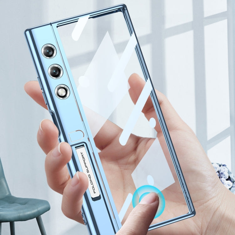 For Honor V Purse GKK Integrated Flip Electroplating TPU Case with Holder(Black) by GKK