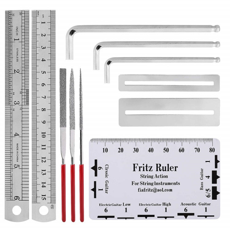Guitar Repair Tool Set File Wrench Chord Cut And Winder Frets Polishing - Guitar Tuner Accessories by buy2fix | Online Shopping UK | buy2fix
