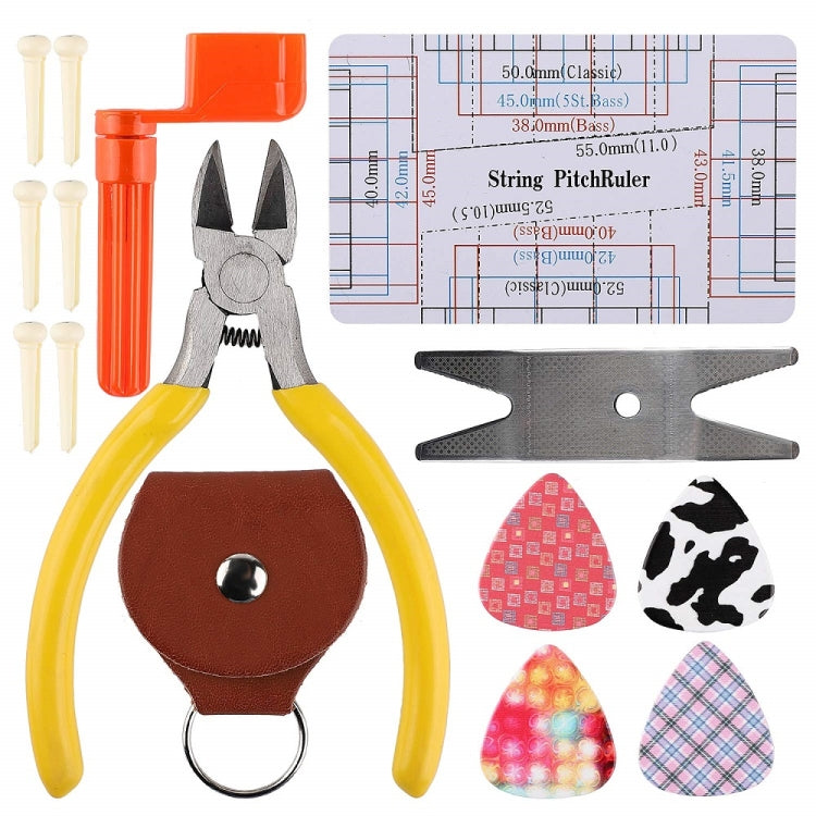 Guitar Repair Tool Set File Wrench Chord Cut And Winder Frets Polishing - Guitar Tuner Accessories by buy2fix | Online Shopping UK | buy2fix
