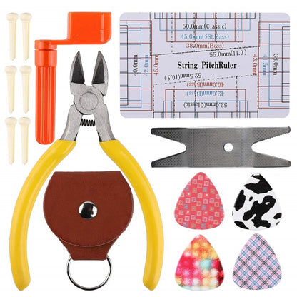 Guitar Repair Tool Set File Wrench Chord Cut And Winder Frets Polishing - Guitar Tuner Accessories by buy2fix | Online Shopping UK | buy2fix