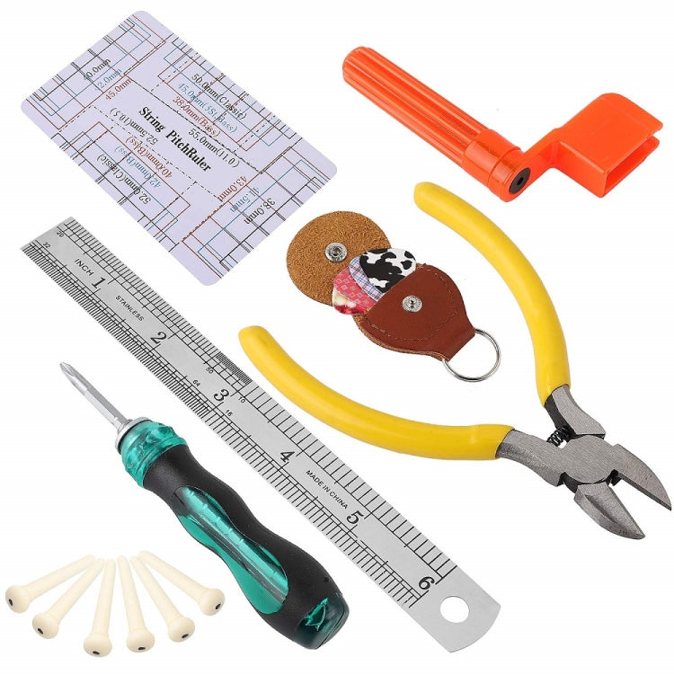 Guitar Repair Tool Set File Wrench Chord Cut And Winder Frets Polishing - Guitar Tuner Accessories by buy2fix | Online Shopping UK | buy2fix