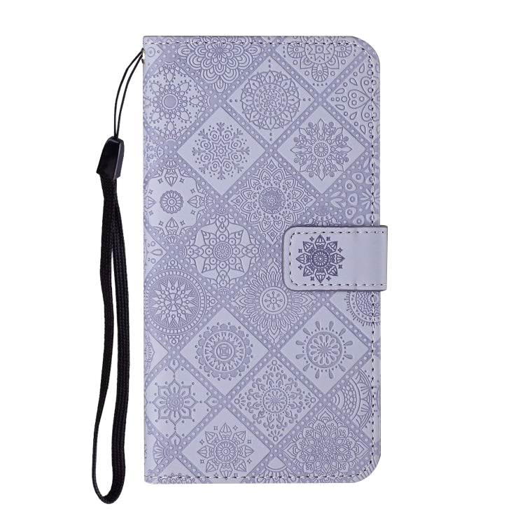 For Google Pixel 9 / 9 Pro Ethnic Style Embossed Pattern Leather Phone Case(Purple) - Google Cases by buy2fix | Online Shopping UK | buy2fix