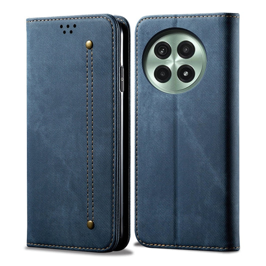 For OnePlus 13 Denim Texture Casual Style Horizontal Flip Leather Case(Blue) by buy2fix