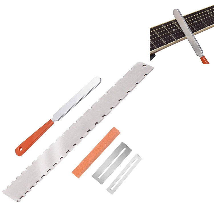 Guitar Neck Measuring Ruler Guitar Sharpening File Guitar Neck Notch Ruler Fret Polishing Pad - Guitar Tuner Accessories by buy2fix | Online Shopping UK | buy2fix