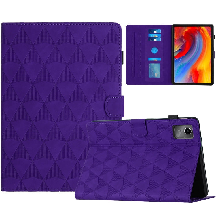 For Lenovo Tab M11/Xiaoxin Pad 11 2024 Diamond Texture Embossed Leather Smart Tablet Case(Purple) - Lenovo by buy2fix | Online Shopping UK | buy2fix