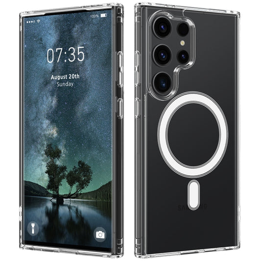 For Samsung Galaxy S25 Ultra 5G MagSafe Magnetic Acrylic TPU Phone Case(Transparent) by buy2fix
