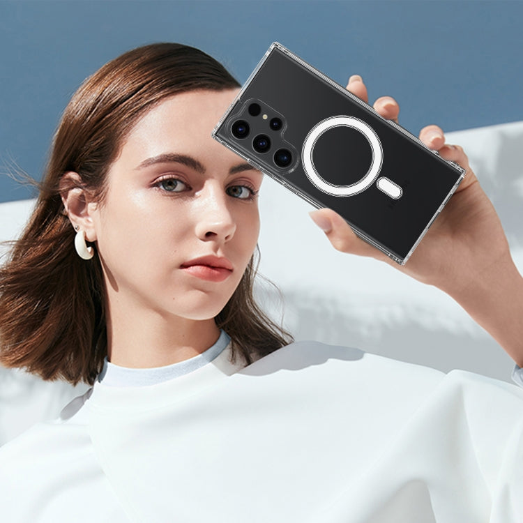 For Samsung Galaxy S25 Ultra 5G MagSafe Magnetic Acrylic TPU Phone Case(Transparent) by buy2fix