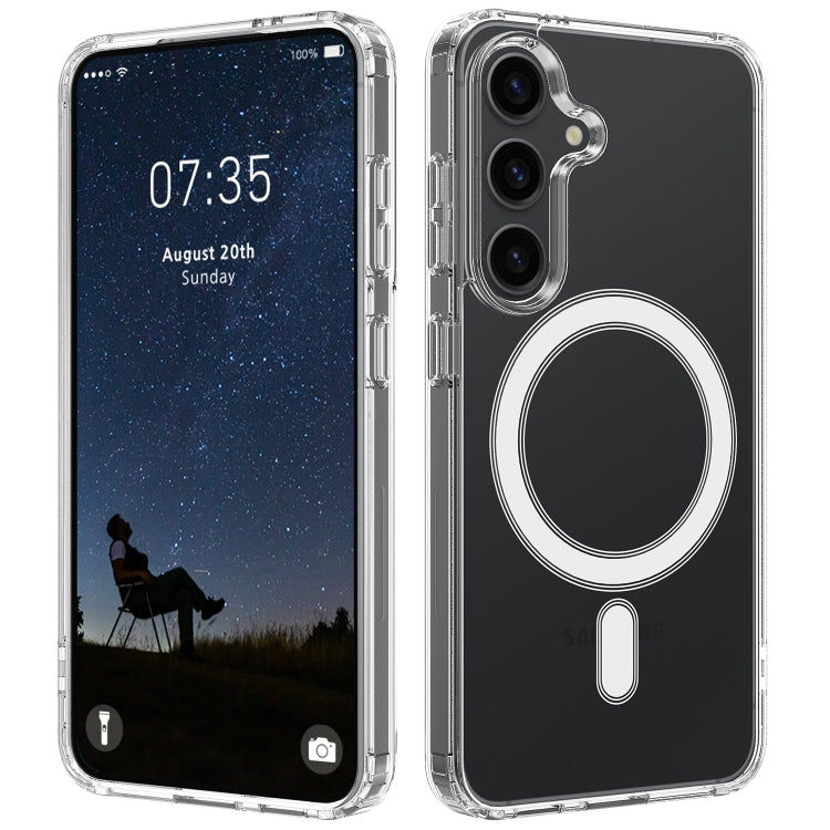 For Samsung Galaxy S25 5G MagSafe Magnetic Acrylic TPU Phone Case(Transparent) by buy2fix