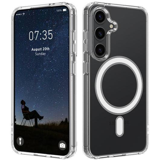 For Samsung Galaxy S25 5G MagSafe Magnetic Acrylic TPU Phone Case(Transparent) by buy2fix