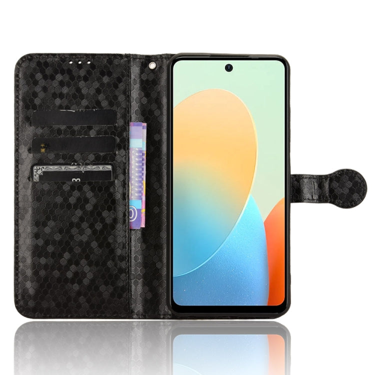 For Tecno Spark Go 2024 / Spark 20C Honeycomb Dot Texture Leather Phone Case(Black) by buy2fix