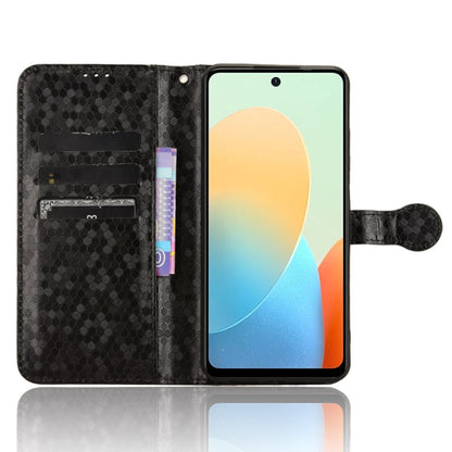 For Tecno Spark Go 2024 / Spark 20C Honeycomb Dot Texture Leather Phone Case(Black) by buy2fix
