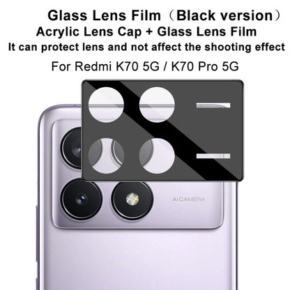 For Xiaomi Redmi K70 5G/K70 Pro 5G/K70E 5G imak High Definition Integrated Glass Lens Film Black Version - For Xiaomi by imak | Online Shopping UK | buy2fix