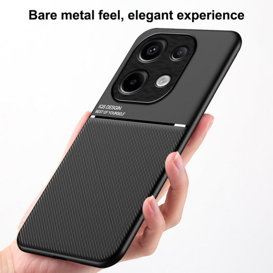 For Xiaomi Redmi Note 13 Pro 4G Classic Tilt Strip Grain Magnetic Shockproof PC + TPU Phone Case(Blue) by buy2fix