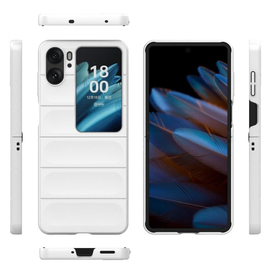 For OPPO Find N2 Flip Magic Shield Fold PC Shockproof Phone Case(White) by buy2fix