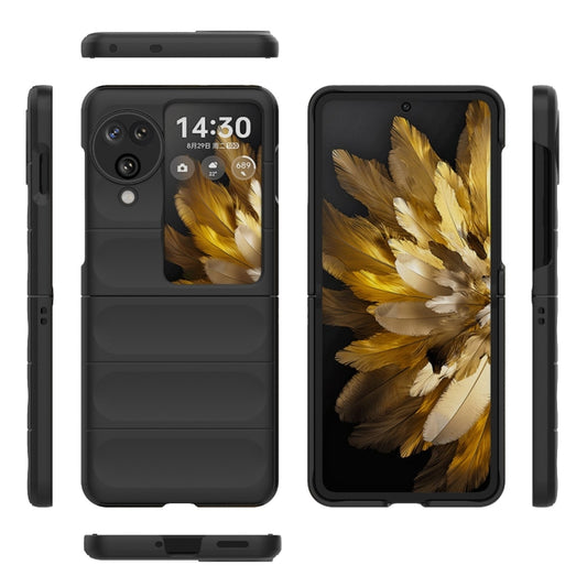 For OPPO Find N3 Flip Magic Shield Fold PC Shockproof Phone Case(Black) by buy2fix