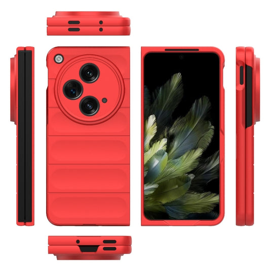 For OPPO Find N3 Magic Shield Fold PC Shockproof Phone Case(Red) by buy2fix