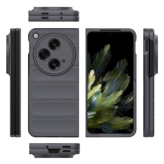 For OPPO Find N3 Magic Shield Fold PC Shockproof Phone Case(Dark Grey) by buy2fix