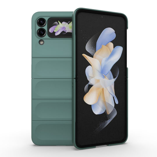 For Samsung Galaxy Z Flip3 5G Magic Shield Fold PC Shockproof Phone Case(Dark Green)