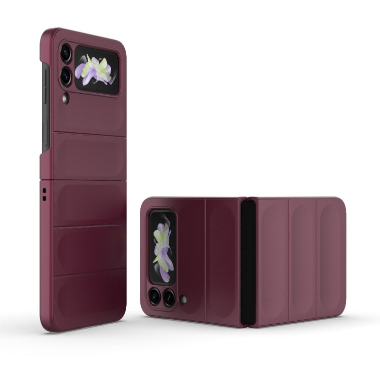 For Samsung Galaxy Z Flip3 5G Magic Shield Fold PC Shockproof Phone Case(Wine Red) by buy2fix