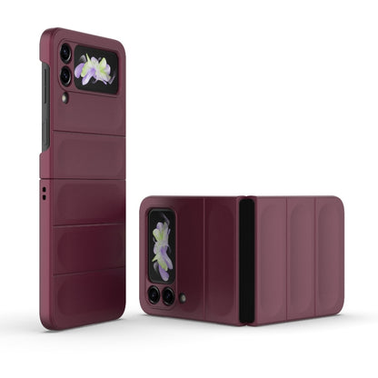 For Samsung Galaxy Z Flip3 5G Magic Shield Fold PC Shockproof Phone Case(Wine Red) by buy2fix