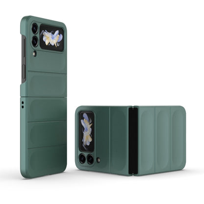For Samsung Galaxy Z Flip4 5G Magic Shield Fold PC Shockproof Phone Case(Dark Green) by buy2fix