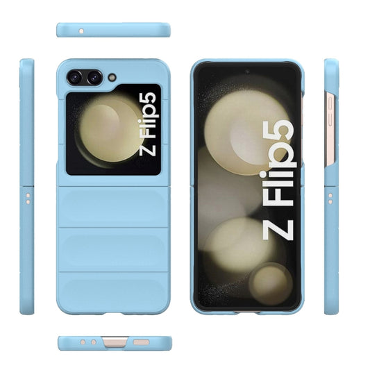 For Samsung Galaxy Z Flip5 5G Magic Shield Fold PC Shockproof Phone Case(Light Blue) by buy2fix