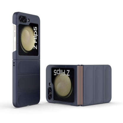 For Samsung Galaxy Z Flip5 5G Magic Shield Fold PC Shockproof Phone Case(Dark Blue) - Galaxy Z Flip5 Cases by buy2fix | Online Shopping UK | buy2fix