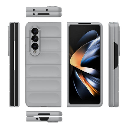 For Samsung Galaxy Z Fold4 5G Magic Shield Fold PC Shockproof Phone Case(Grey) by buy2fix