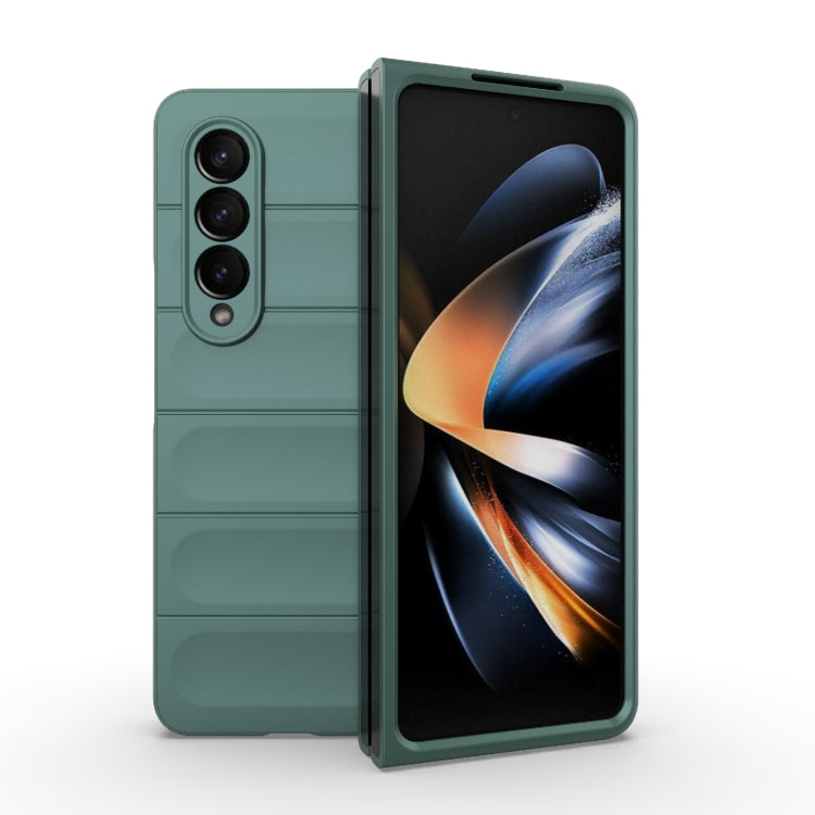 For Samsung Galaxy Z Fold4 5G Magic Shield Fold PC Shockproof Phone Case(Dark Green) by buy2fix