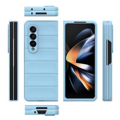 For Samsung Galaxy Z Fold4 5G Magic Shield Fold PC Shockproof Phone Case(Light Blue) by buy2fix