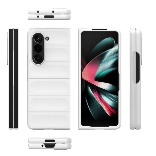 For Samsung Galaxy Z Fold5 5G Magic Shield Fold PC Shockproof Phone Case(White) by buy2fix