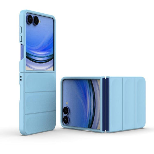 For Galaxy Z Flip8 5G Magic Shield Fold PC Shockproof Phone Case(Light Blue)