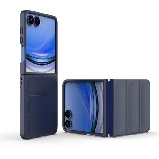 For Galaxy Z Flip8 5G Magic Shield Fold PC Shockproof Phone Case(Dark Blue)